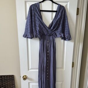 Elegant Blue Women's Dress